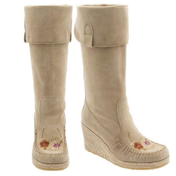 Report 'Ataani' Suede Espadrille Wedge Boot sz 7 - Picture 1 of 8